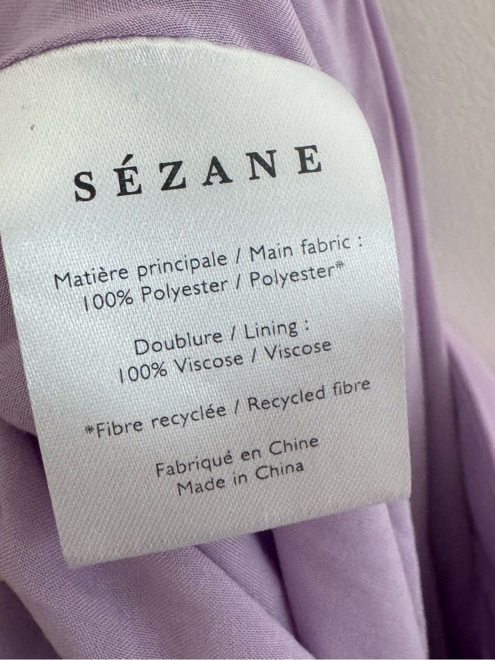SEZANE Dilo pleated skirt in Lilac - Picture 6 of 9